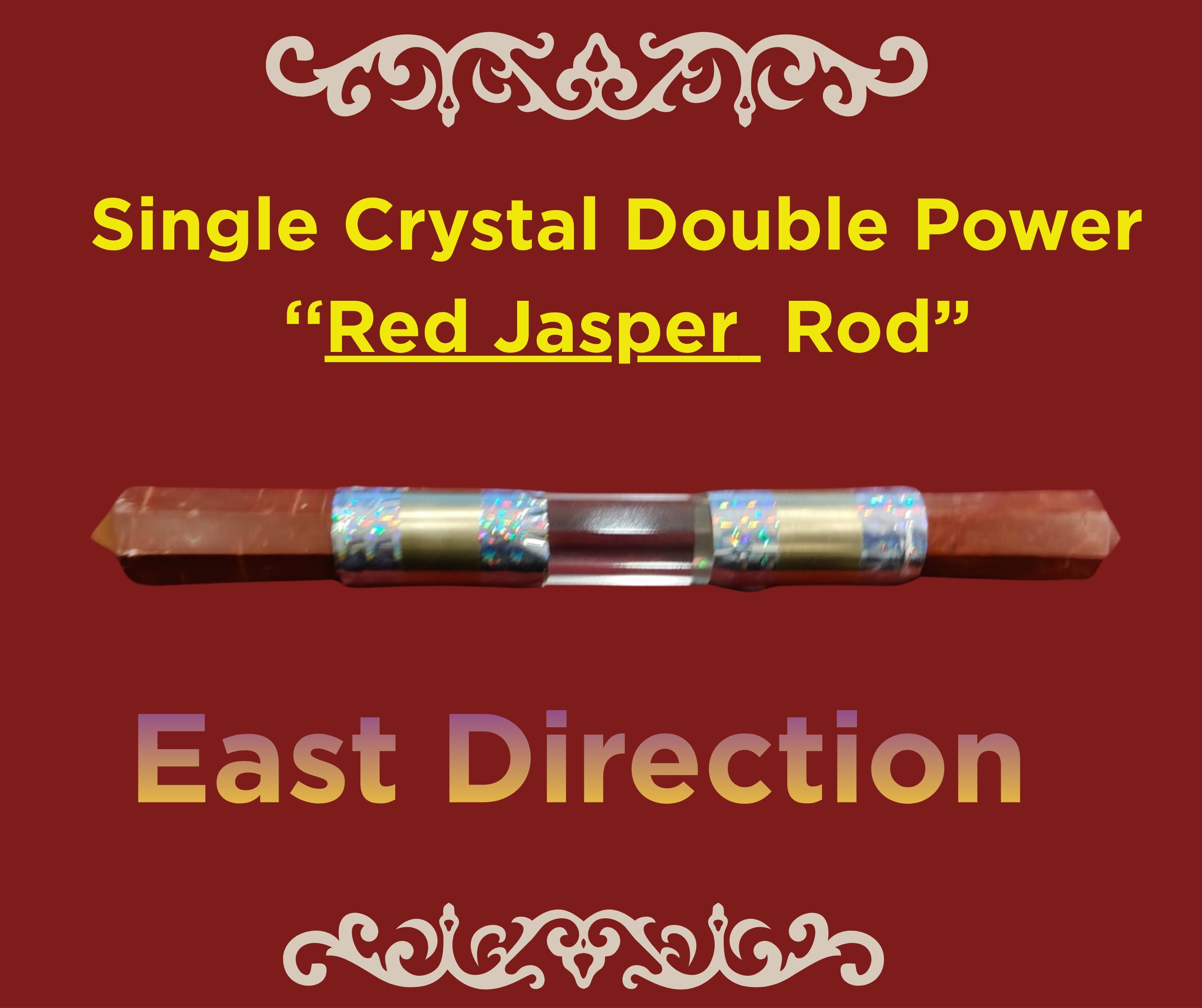 Single Crystal Double Power “Red Jasper” Rod